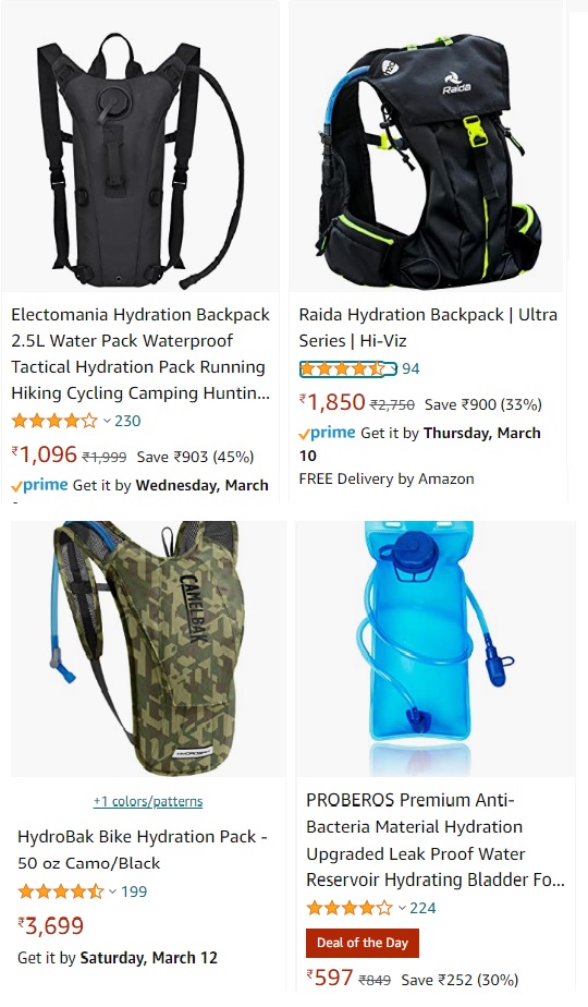 Camping Hydration Pack