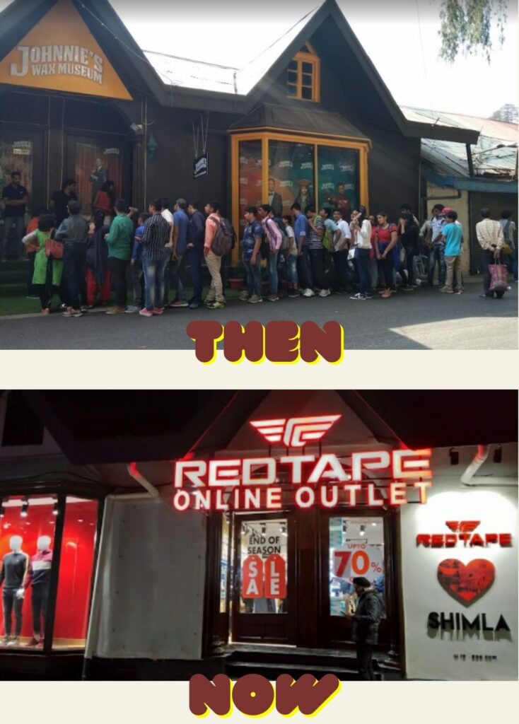 Johnnies Museum in Mall Road, Shimla(Then & Now)