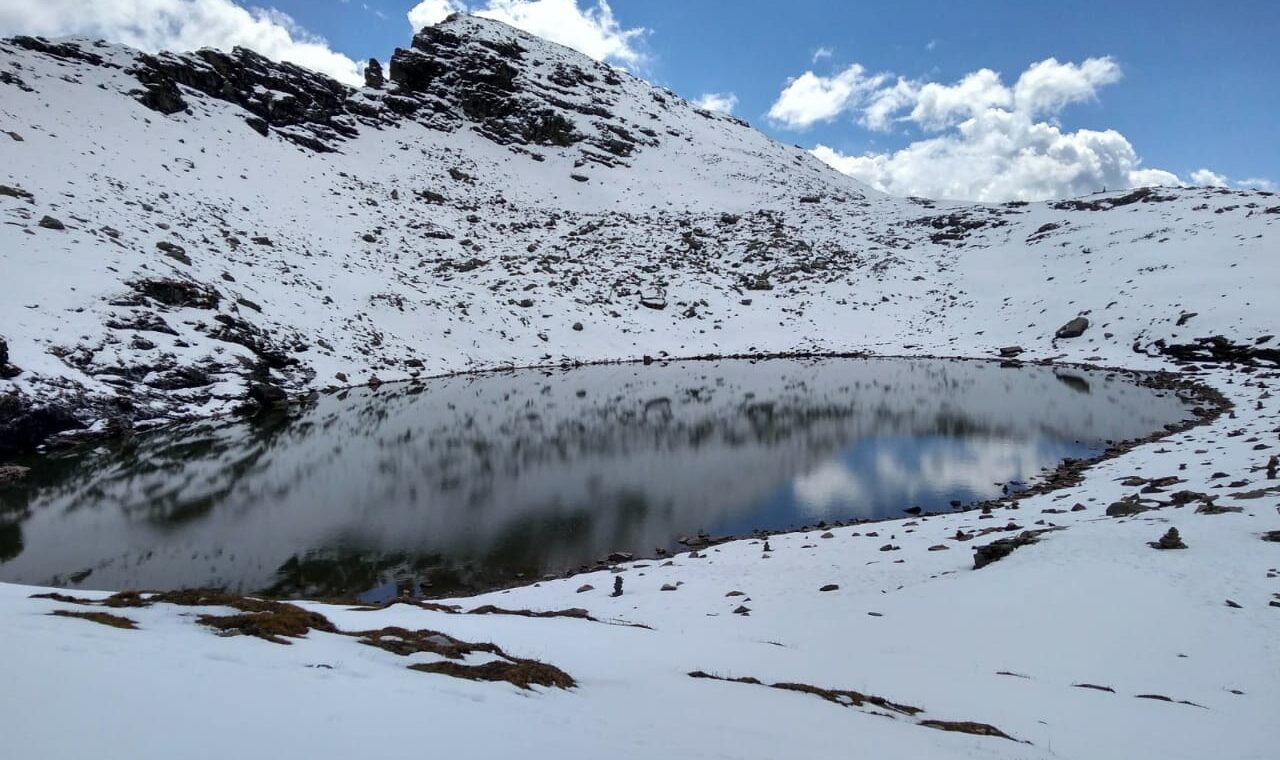 Frozen Bhrigu Lake